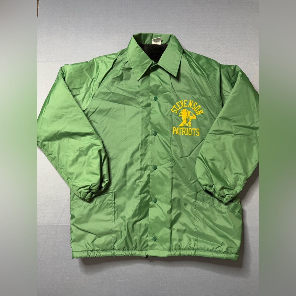 VTG Windjammer Stevenson High Patriots Lined Windbreaker Large Made In USA